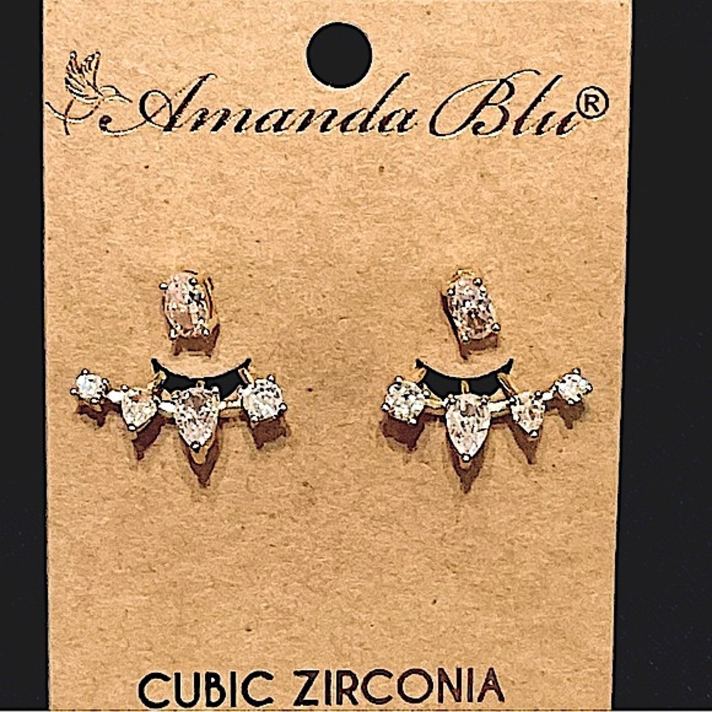 Amanda Blu Cubic Zirconia Earrings Gorgeous Brand New With Tags